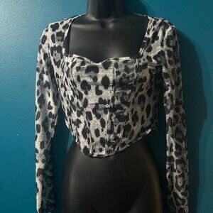 Avidlove  Women Long Sleeve Mesh Top-- Size  Small